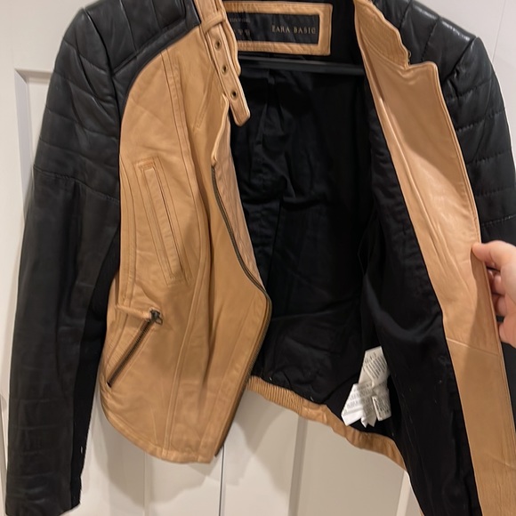 Zara basic leather jacket - Picture 4 of 5